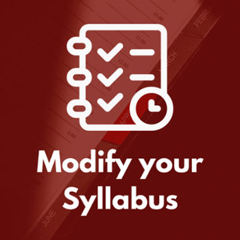 Modify you syllabus